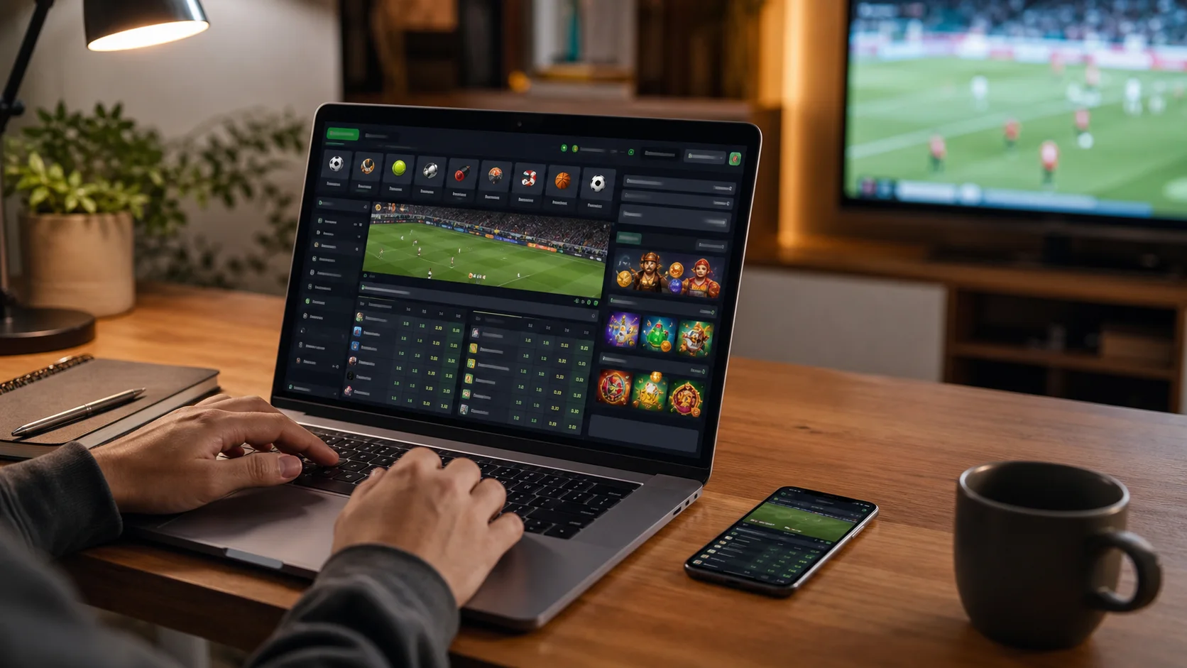 Plataforma sweetbonanza em notebook e celular com apostas esportivas e cassino online